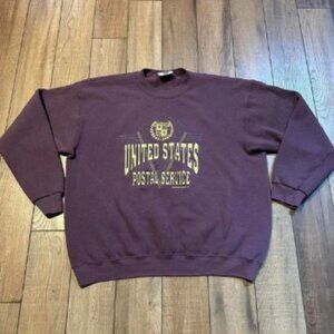 Vintage United States postal service‎ usps purple crewneck sweatshirt size XL